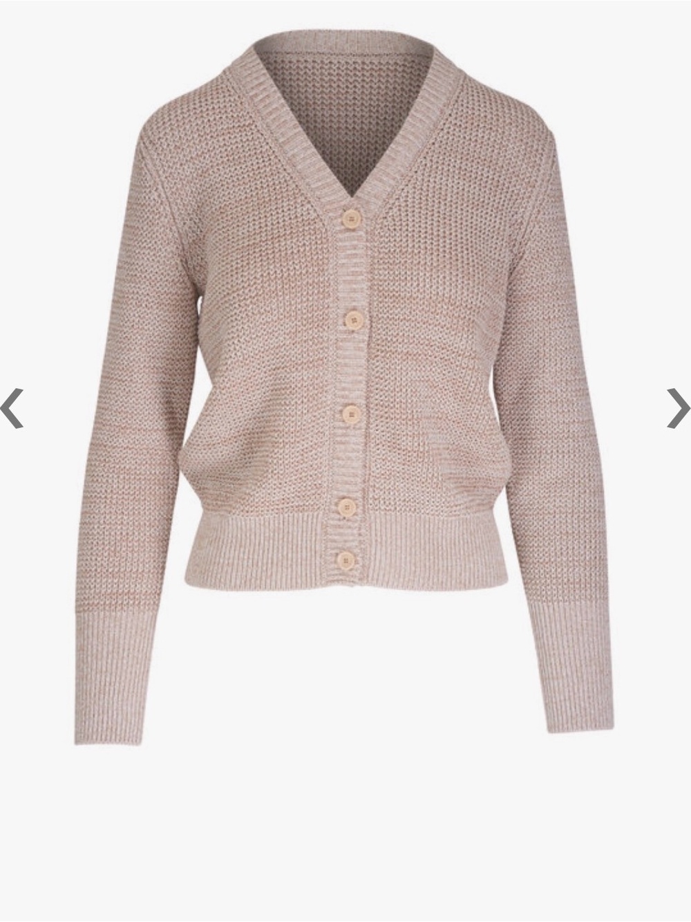 NWT Akris Chai Melange Cotton Mouline Button Cardigan Size 8